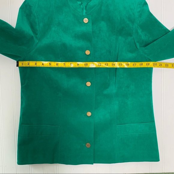 Vintage Nat Kaplan Couture Green Suede Blazer - Picture 16 of 16